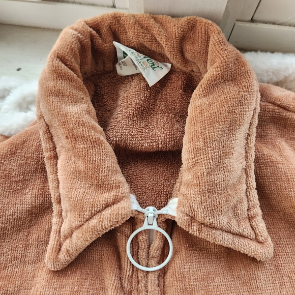 Mr. Teri California Men's Ken Tan Beige Two Piece Terry Cloth Pajama Set Vintage - Picture 5 of 7